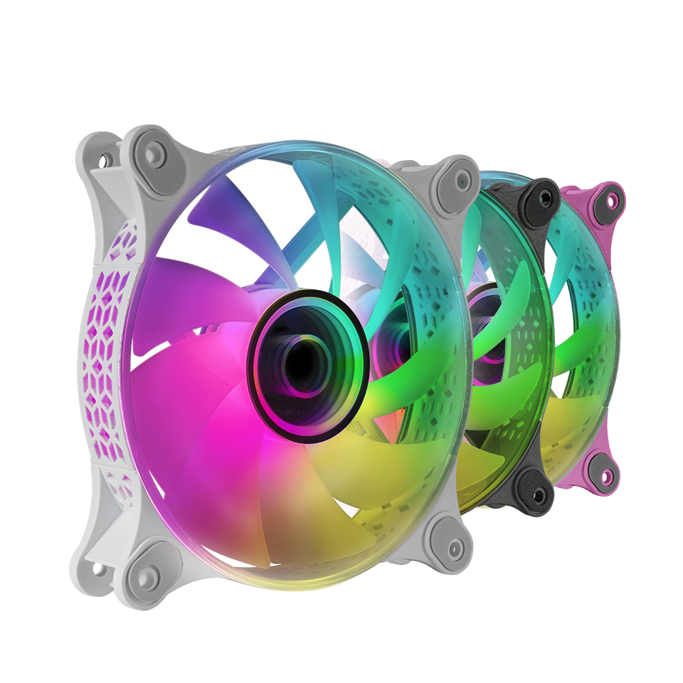 Ventoinha Mars Gaming MF-3D 12cm ARGB Branco