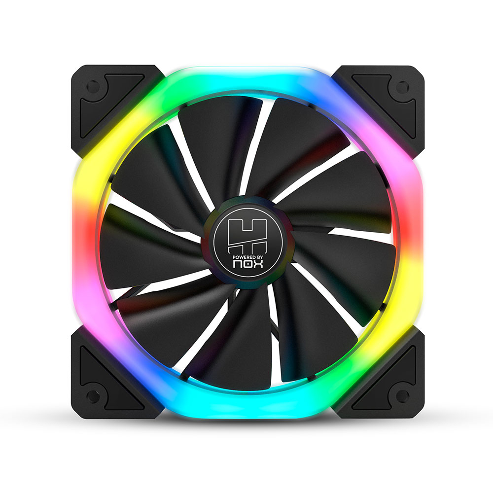 Ventoinha 120mm Nox 1100RPM D-Fan RGB 6 Pinos PWM
