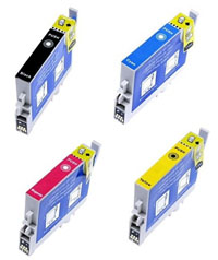 Conjunto de 4 Tinteiros Compatíveis Epson T0445