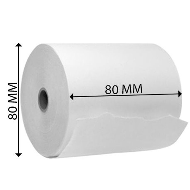 Rolos de papel 4Office térmico 80x80x11 - Pack 10