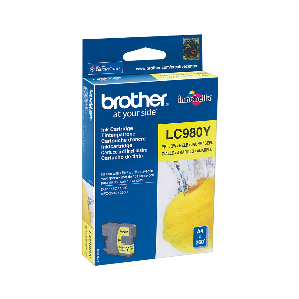 Tinteiro Brother Original LC980 Amarelo (LC980Y)