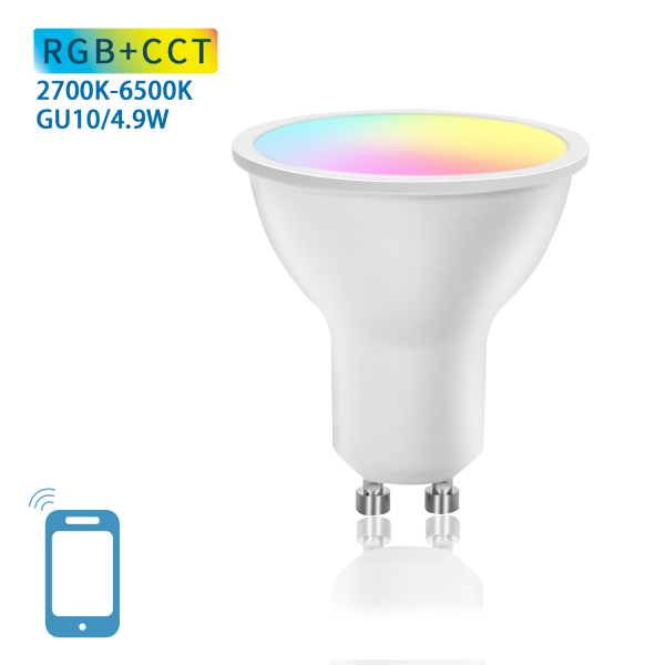 Lâmpada Smart LED WiFi RGB GU10 4.9W Aigostar