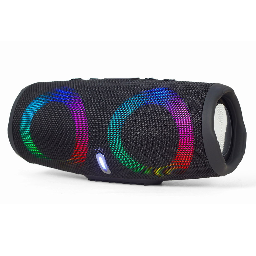 Coluna Portátil Gembird c/LED Bluetooth Preto