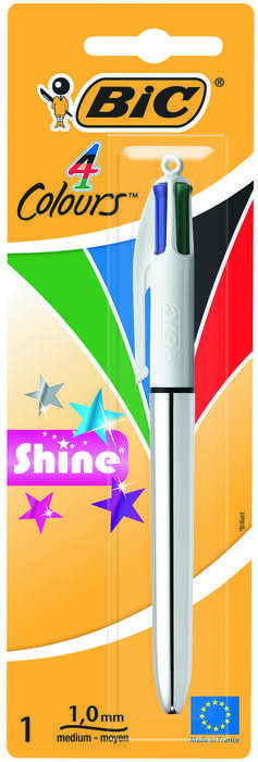 Esferográfica bic shine 4 cores cores sortidas