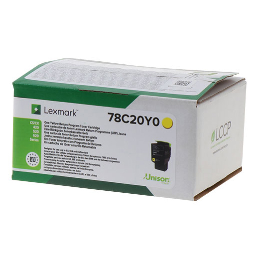 Toner Lexmark CS421 / CS521 / CS622 / CX421 / CX522 / CX622 / CX625 Original Amarelo 78C20Y0