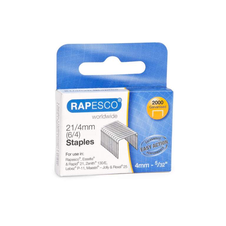 Agrafes Rapesco galvanizados - 21/4 - 5000 unidades