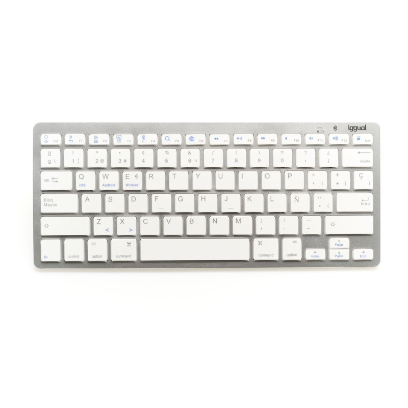 Teclado Bluetooth Slim TKL Iggual (ES) Branco