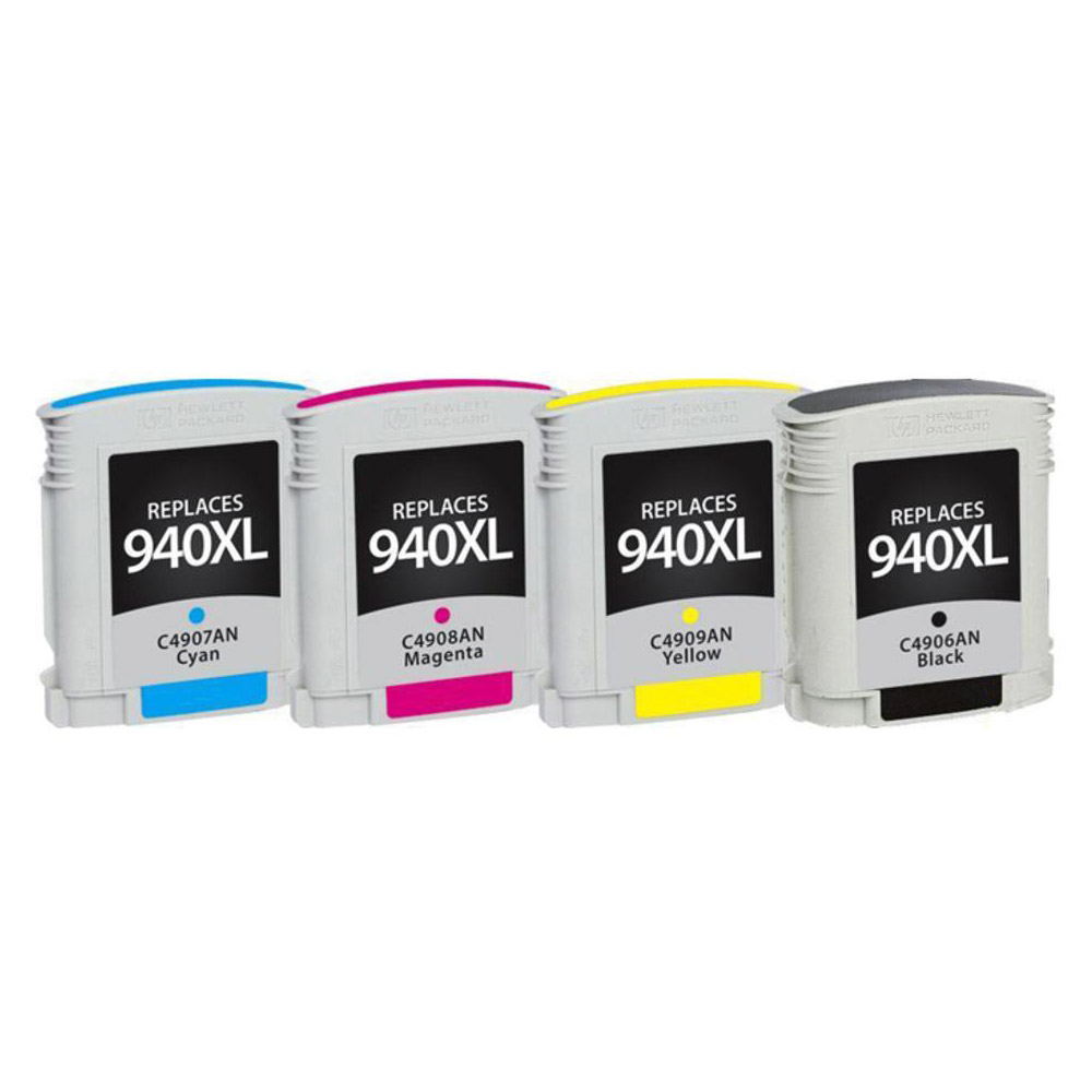 Conjunto 4 Tinteiros Compatíveis HP 940 XL