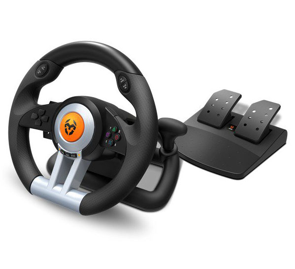 Volante + Pedais Krom K-Wheel Multiplataforma