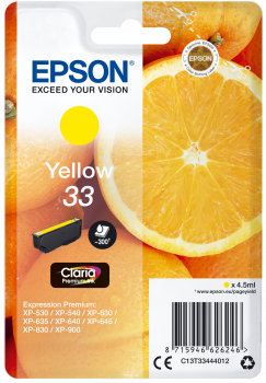 Tinteiro Epson 33 Amarelo Original Série Laranjas (C13T33444012)
