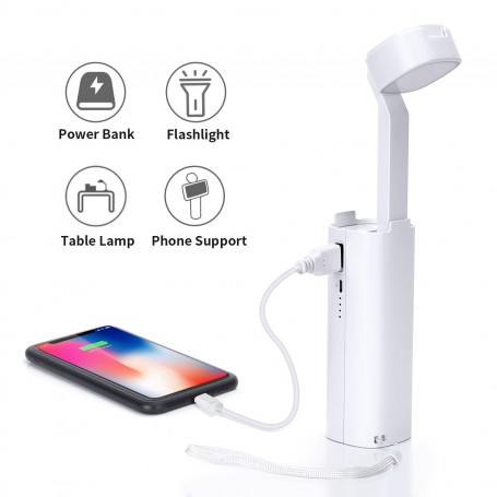 PowerBank 4400mAh + Candeeiro + Selfie Stick Aigostar 3W 4500K Branco