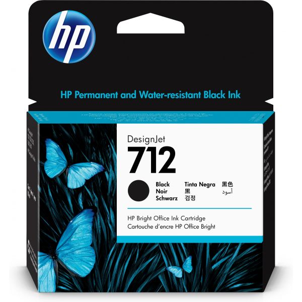 Tinteiro HP 712 Preto Original (3ED70A)