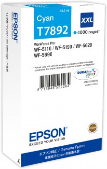 Tinteiro Epson T7892 XL Azul Original (C13T789240)