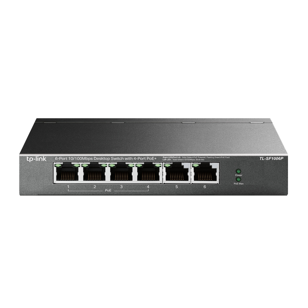 Switch 6 Portas TP-Link 10/100 TL-SF1006P PoE