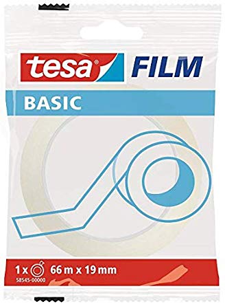 Fita Adesiva Transparente Tesa 19mm x 66 metros