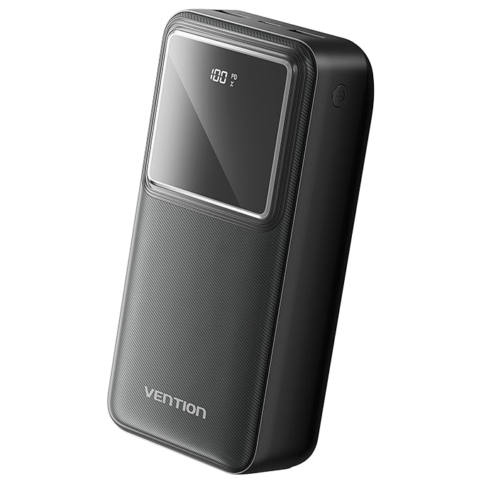 Bateria Powerbank Vention 30000mAh 22.5W Ecrã LED Preta