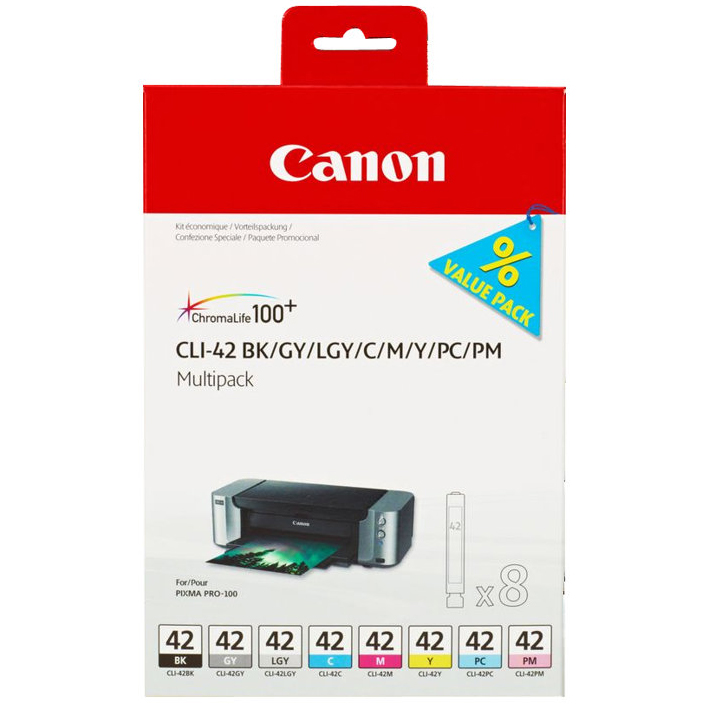 Multipack 8 Tinteiros Canon Originais CLI-42 (6384B010)