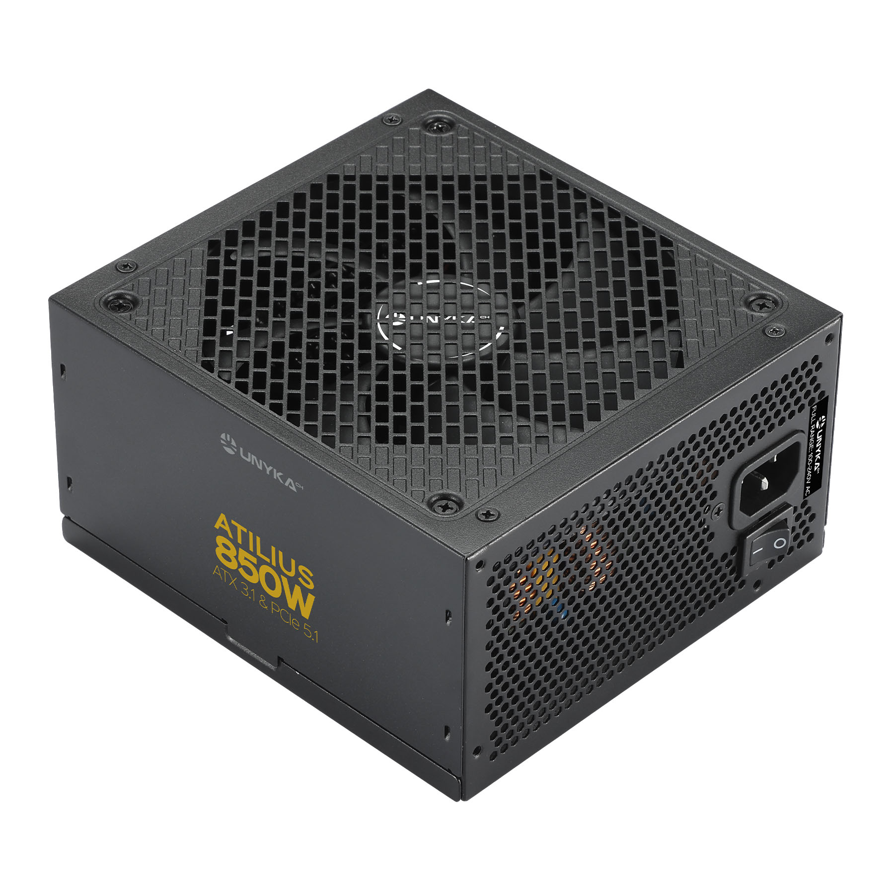 Fonte Unykach Atilius 3.1 850W 80 Plus Gold Full Modular Preta