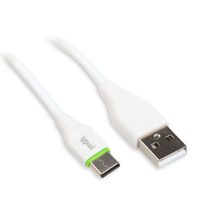 Cabo USB-A / USB-C 1 Metro Branco Iggual