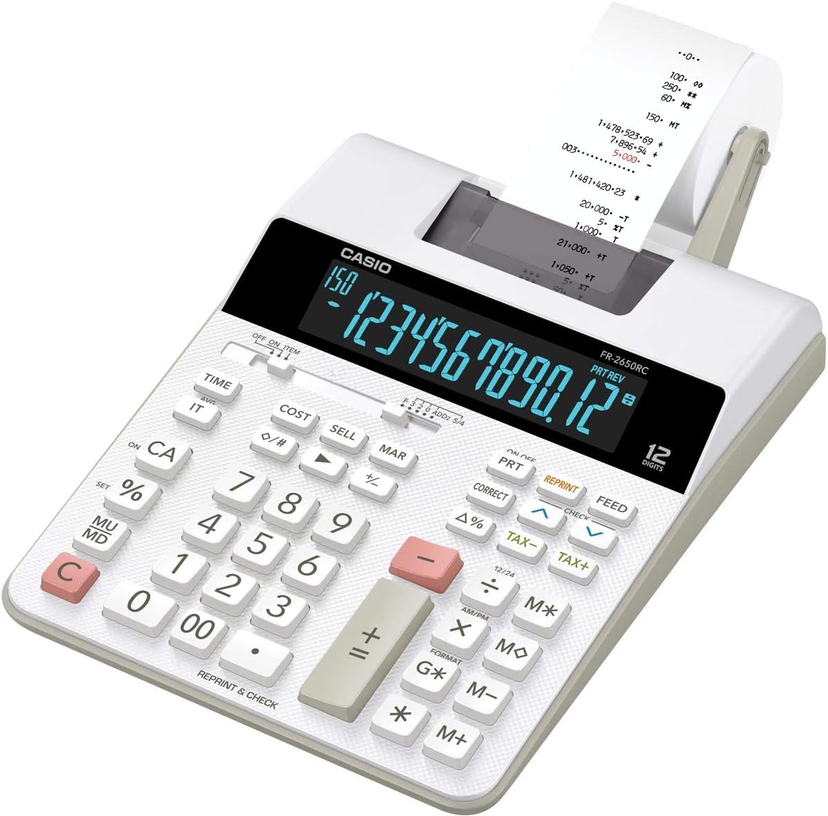 Calculadora de Secretária Casio FR-2650RC 12 Dígitos Ink