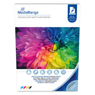Papel Fotográfico A4 105g Matte MediaRange (100 folhas)