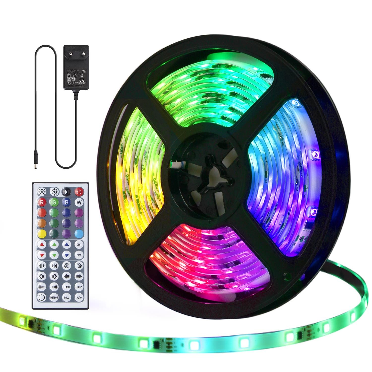 Fita Led RGB 5 Metros IP65 24W Aigostar c/ Comando