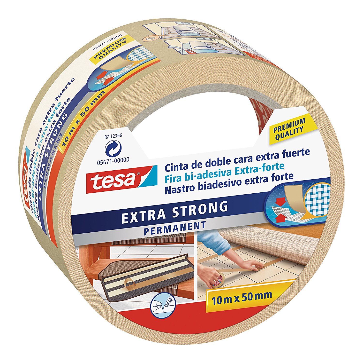 Fita Bi-Adesiva Dupla Face Fix Alcatifa Univ.  50mm x 10 metros