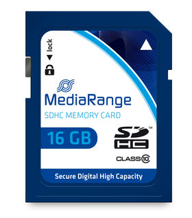 Cartão Mediarange SD HC 16GB - Class 10 - 45mb/s