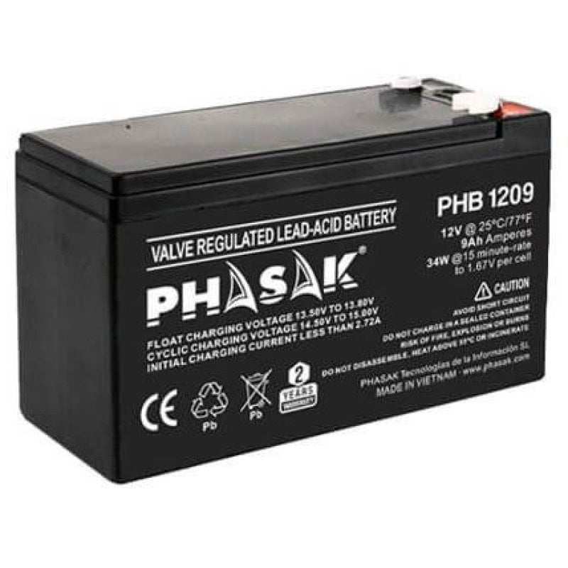 Bateria 12V 9Ah Phasak