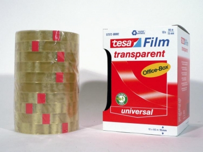 Fita Adesiva Transparente Tesa 15mm x 66 metros - Pack 10