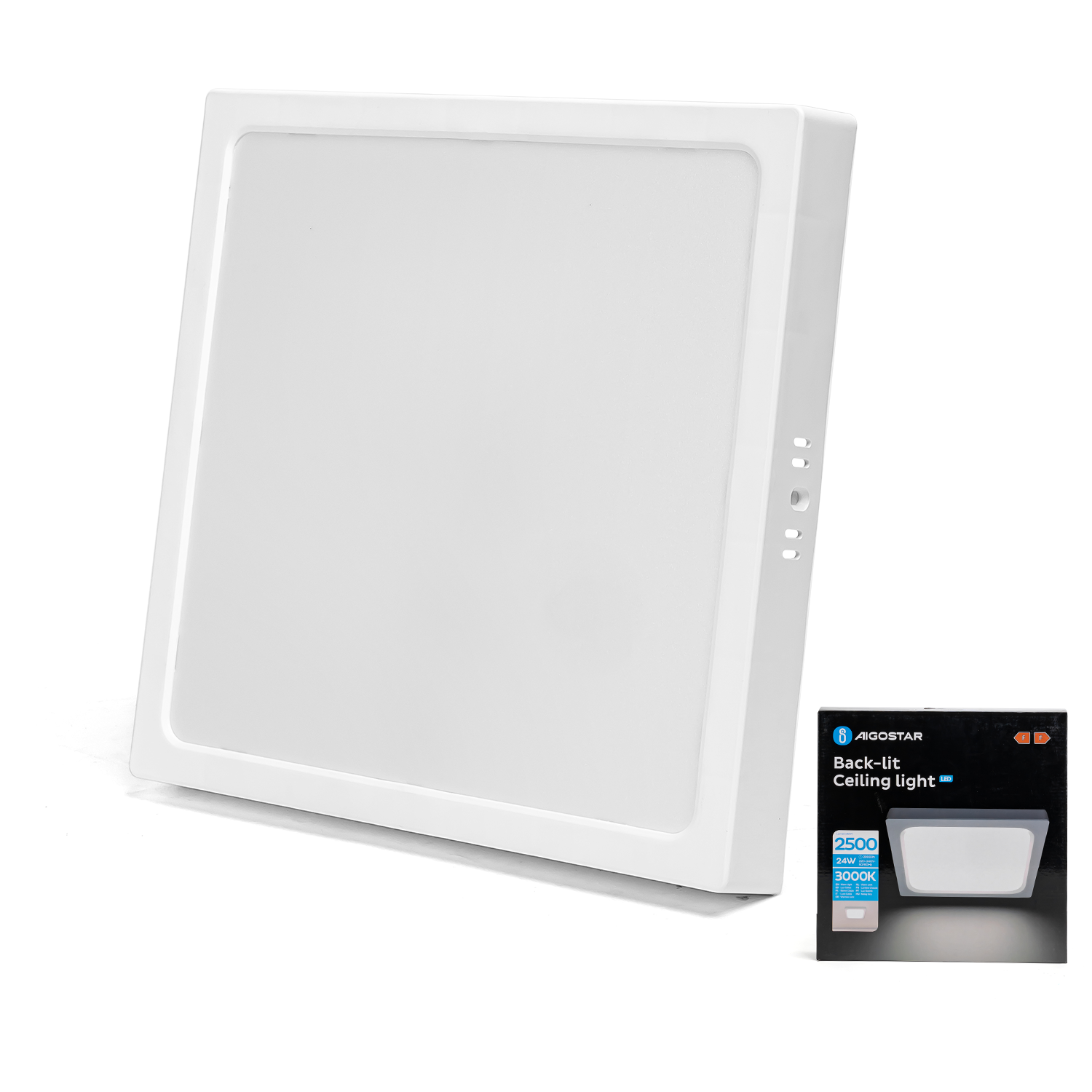 Downlight LED 24W 3000k 289mm Quadrado Aigostar