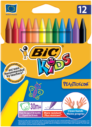 Lápis de Cera BIC Kids Plastidecor 12 Cores