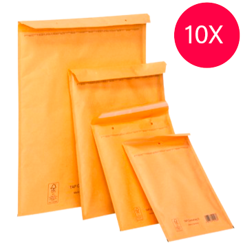Envelope Almofadado Kraft Nº 12 - 120x215mm - Pack 10 unidades