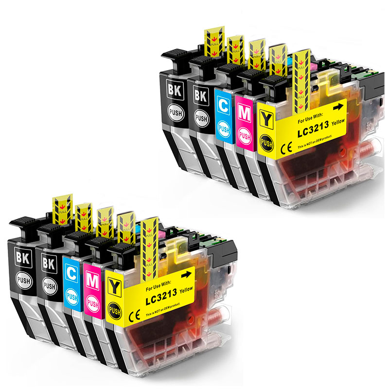 Conjunto 10 Tinteiros Brother LC3211 / LC3213 Compatíveis