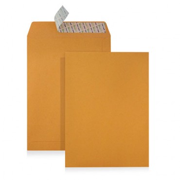 Envelopes Kraft B5 (176X250mm) c/tira de silicone - Pack 250 unidades