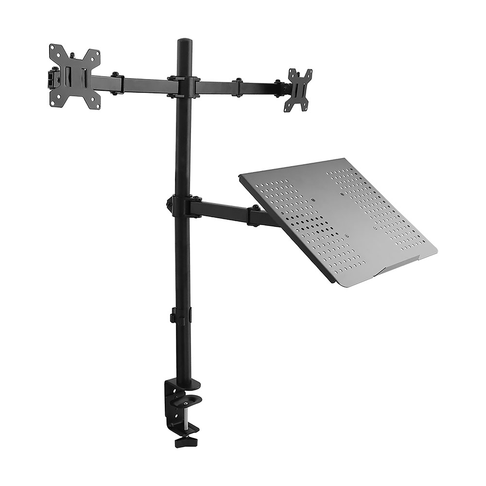 Suporte de Mesa Duplo para Monitor + Portátil 1Life spt: 13" - 27"