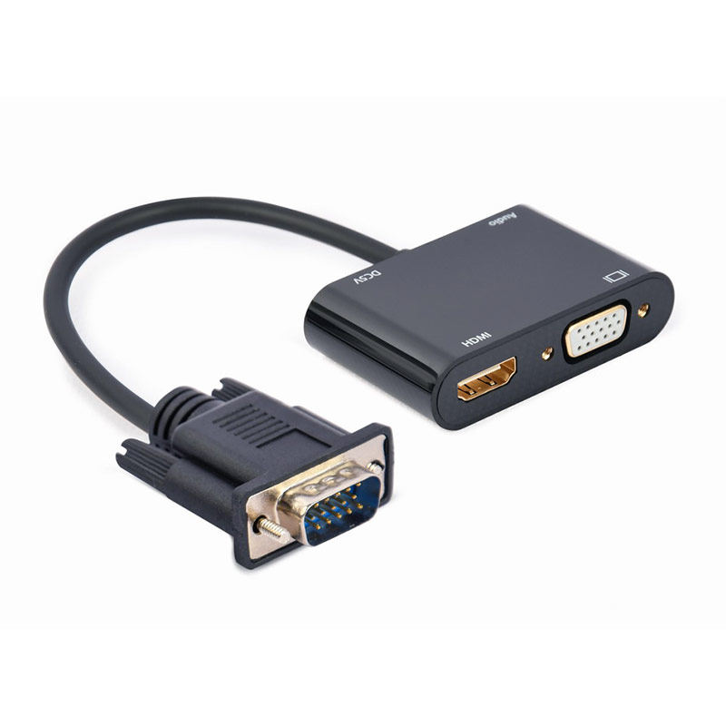 Cabo Adaptador Gembird VGA para HDMI + VGA 0.15m