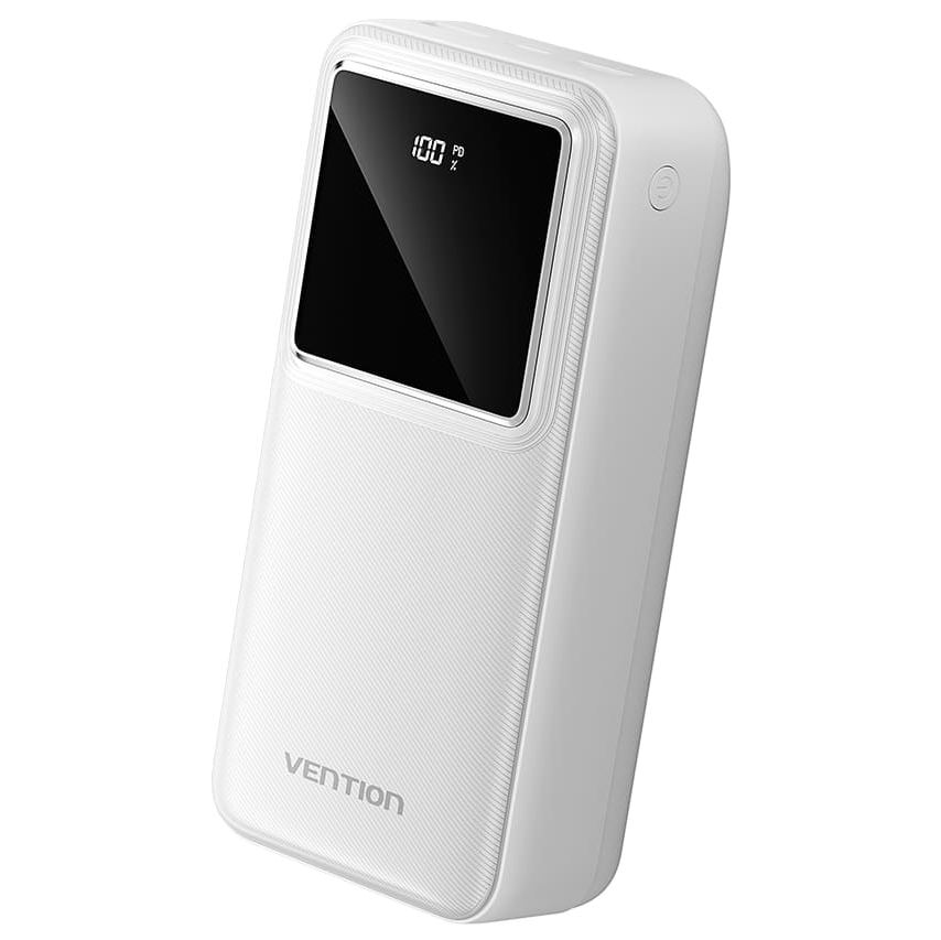 Bateria Powerbank Vention 30000mAh 22.5W Ecrã LED Branca