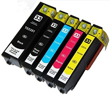 Conjunto 5 Tinteiros Epson 33 XL Compatíveis
