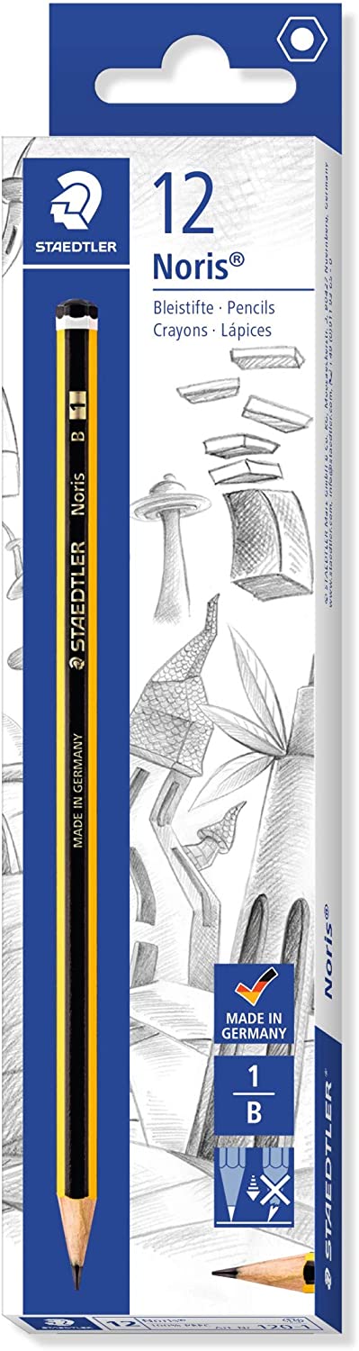 Lápis Staedtler Noris 120-1 Hexagonal Mina B - Pack 12