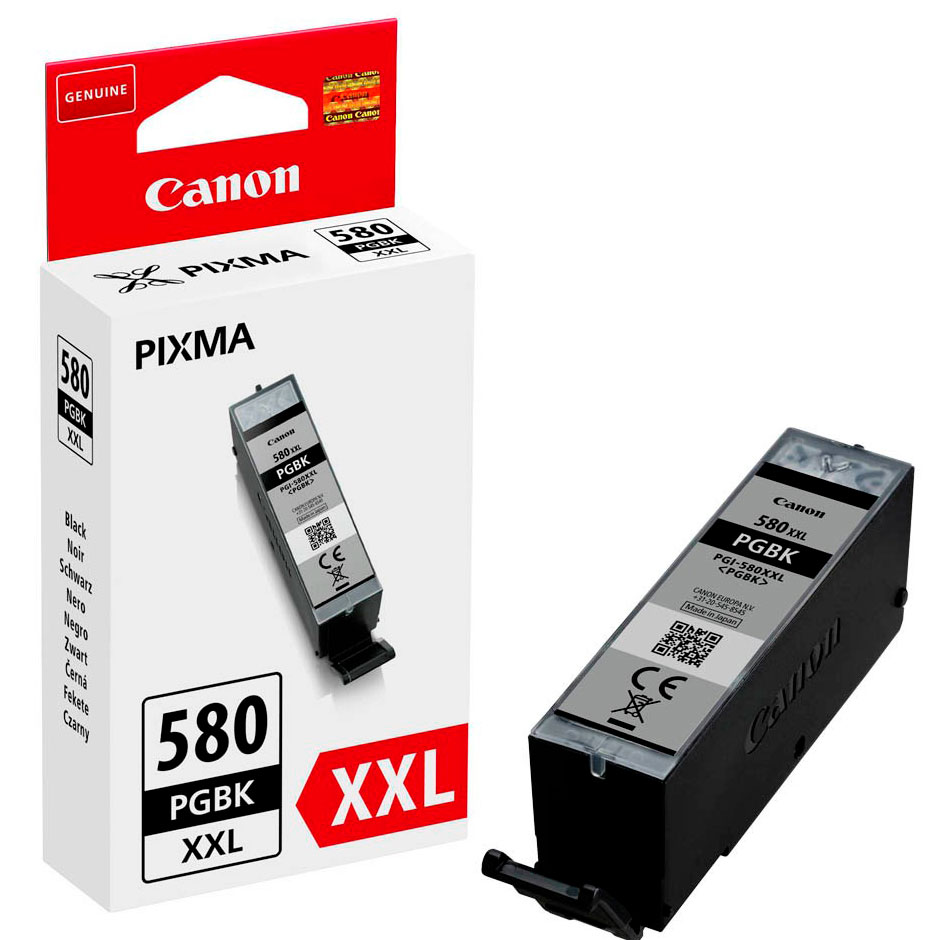 Tinteiro Canon PGI-580BK XXL Preto Original (1970C001)