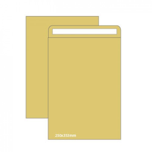 Envelopes Kraft B4 (250X353mm) c/tira de silicone - Pack 250 unidades