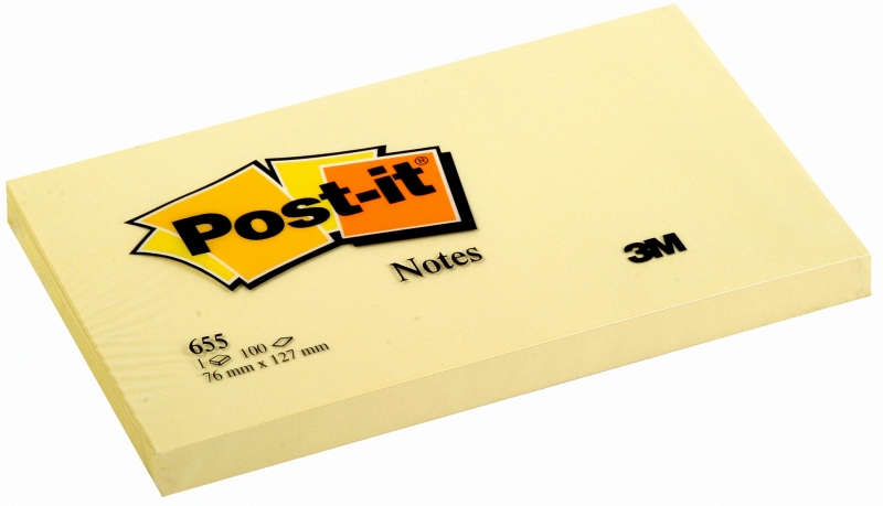 Post-it Bloco 100 Notas Adesivas Yellow 76x127mm