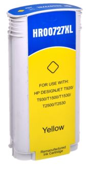 Tinteiro HP Compatível 727 Amarelo (B3P21A)