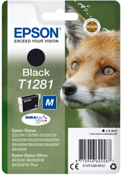 Tinteiro Epson T1281 Preto Original Série Raposa (C13T12814012)