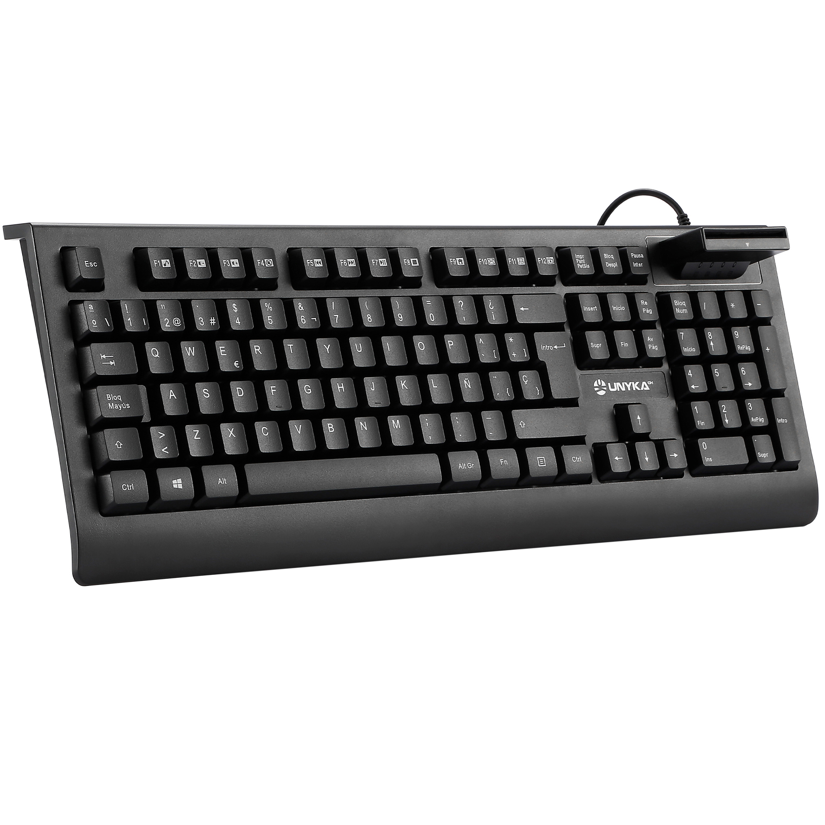 Teclado Unykach KB918 USB c/ Leitor CC (PT)
