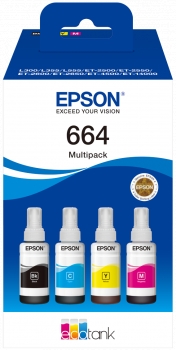 MultiPack 4 Tintas Epson 664 Originais (C13T664640)