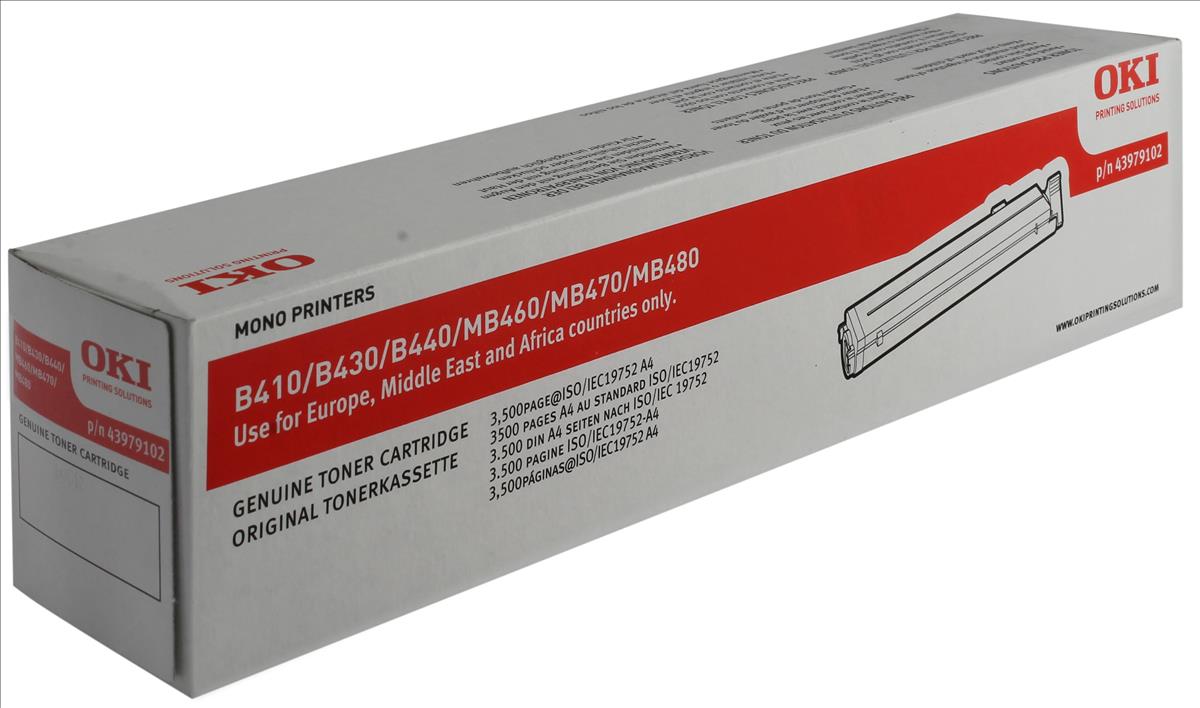 - Toner Oki Original B410 / B430 / B440 / MB460L / MB470L / MB480L