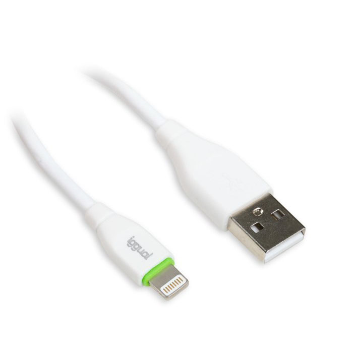 Cabo USB-A / Lightning 1 Metro Branco Iggual
