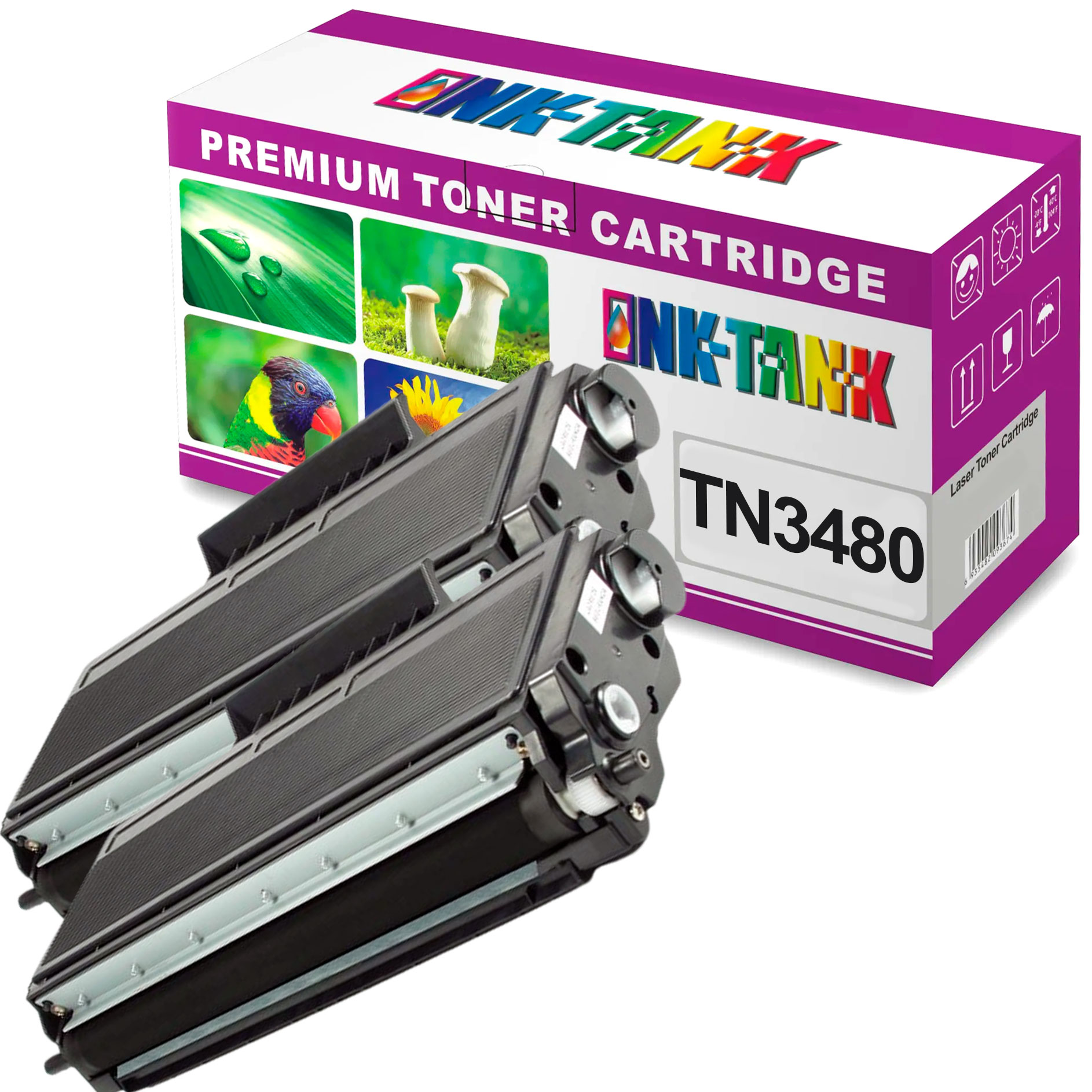 Pack 2 Toners Brother TN-3480 Compatíveis